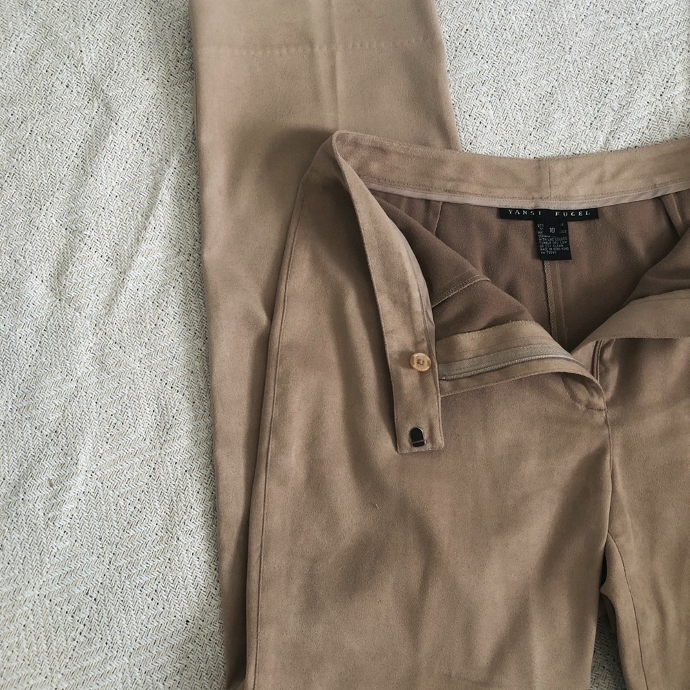 Yansi Fugel Suede Cream Pants
